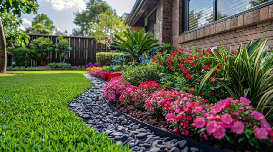 Beautil landscaped garden