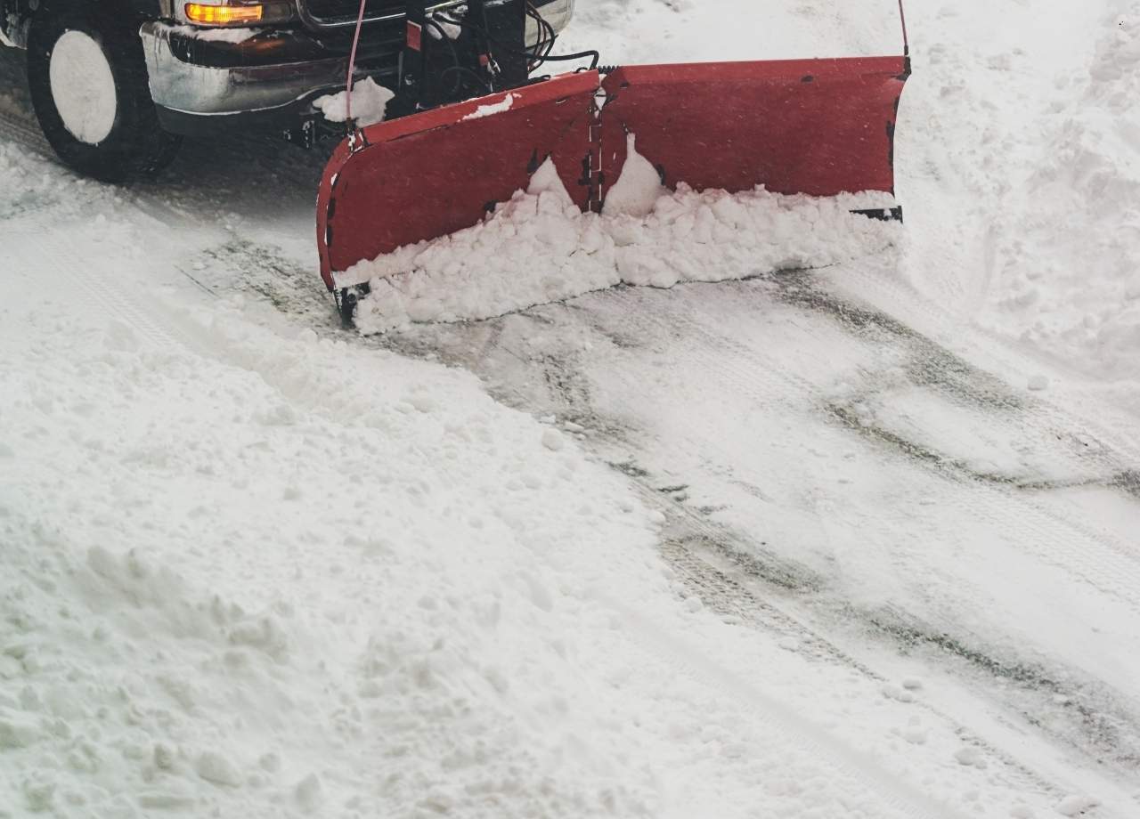 snow truck clearing snow