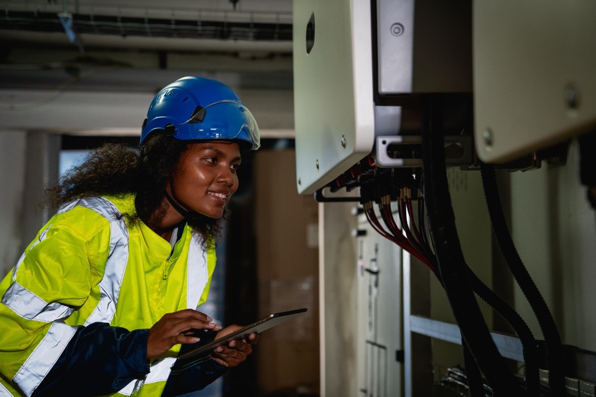 engineer-inspected-the-electrical-switchboard