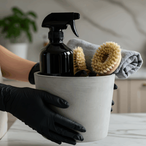 Eco-Friendly Cleaning Supplies In Modern Office